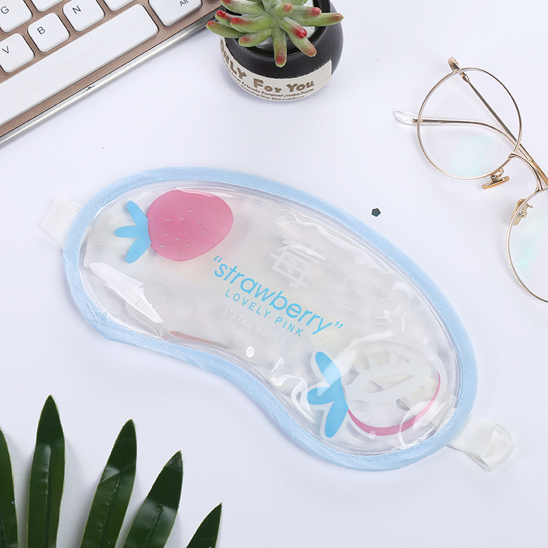 Cute Transparent Ice Eyeshade Gel Sleep Shading and Ventilation Ice Pack Cartoon Sleeping Cold Compress Eye Shield