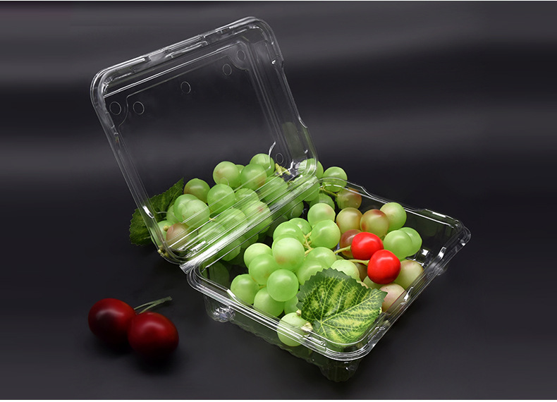 鲜果乐300m水果店草莓透明水果pet塑料盒 长方形一次性水果盒子