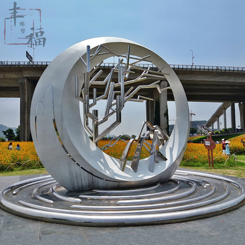 镂空不锈钢雕塑 抽象 城市景观大型园林景观不锈钢标志性雕塑 633