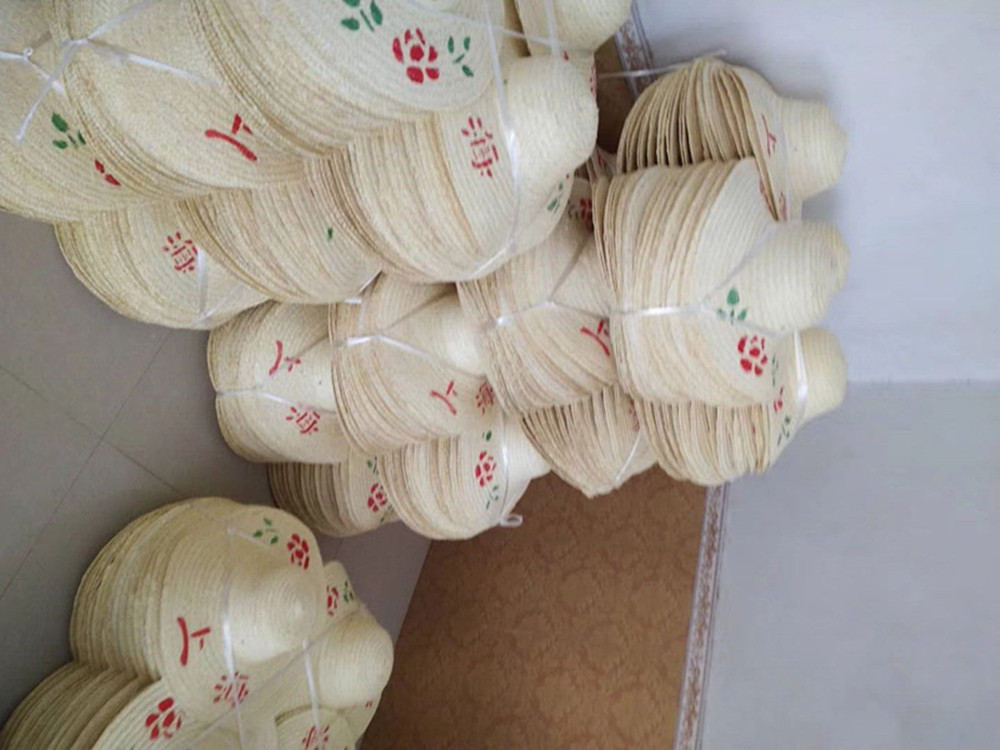 劳保漂白麦秆草帽 包边带荷花定制防晒遮阳户外田园帽 批发