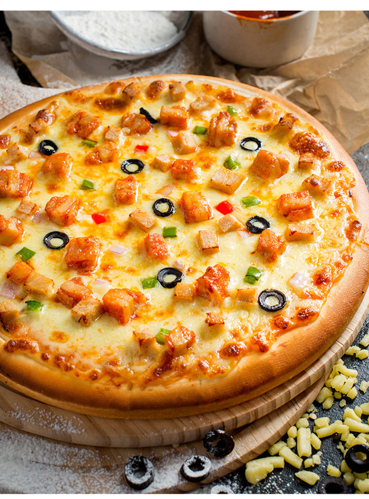 美臣7寸奥尔良鸡肉披萨比萨12个*210g*7寸速冻半成品烤箱微波加热