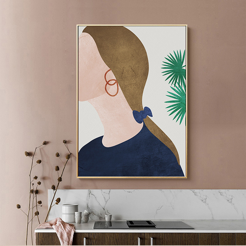 艺术摩登人物装饰画挂画卧室家居装饰画客厅挂画北欧个性文艺插画