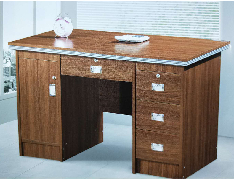 现代简约实木办公桌带抽屉物品放置桌电脑手提式家用办公桌电脑桌