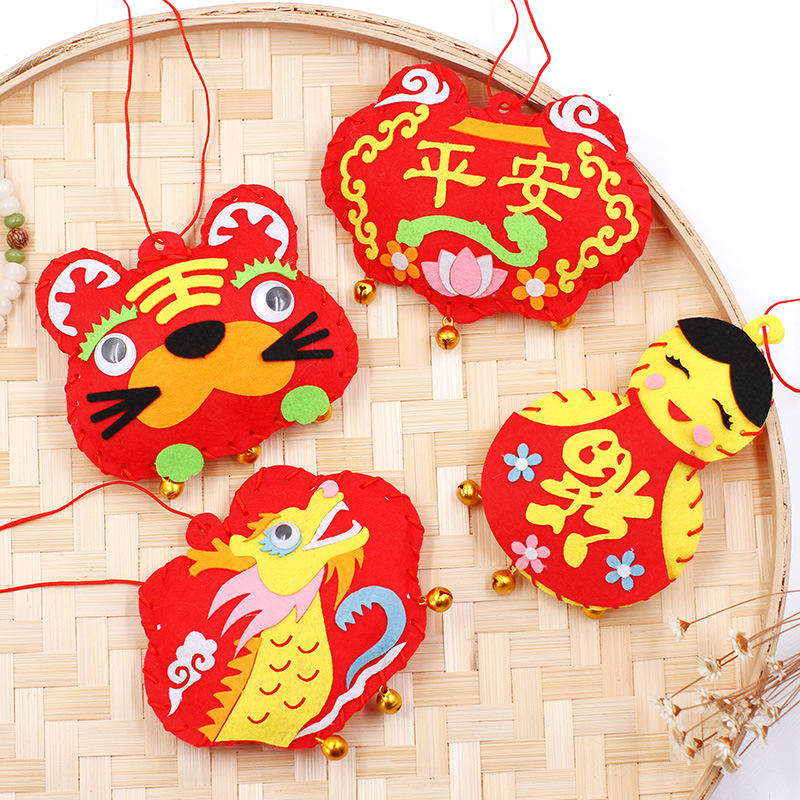 端午节卡通香包香囊铃铛挂件儿童不织布幼儿园diy手工制作材料包