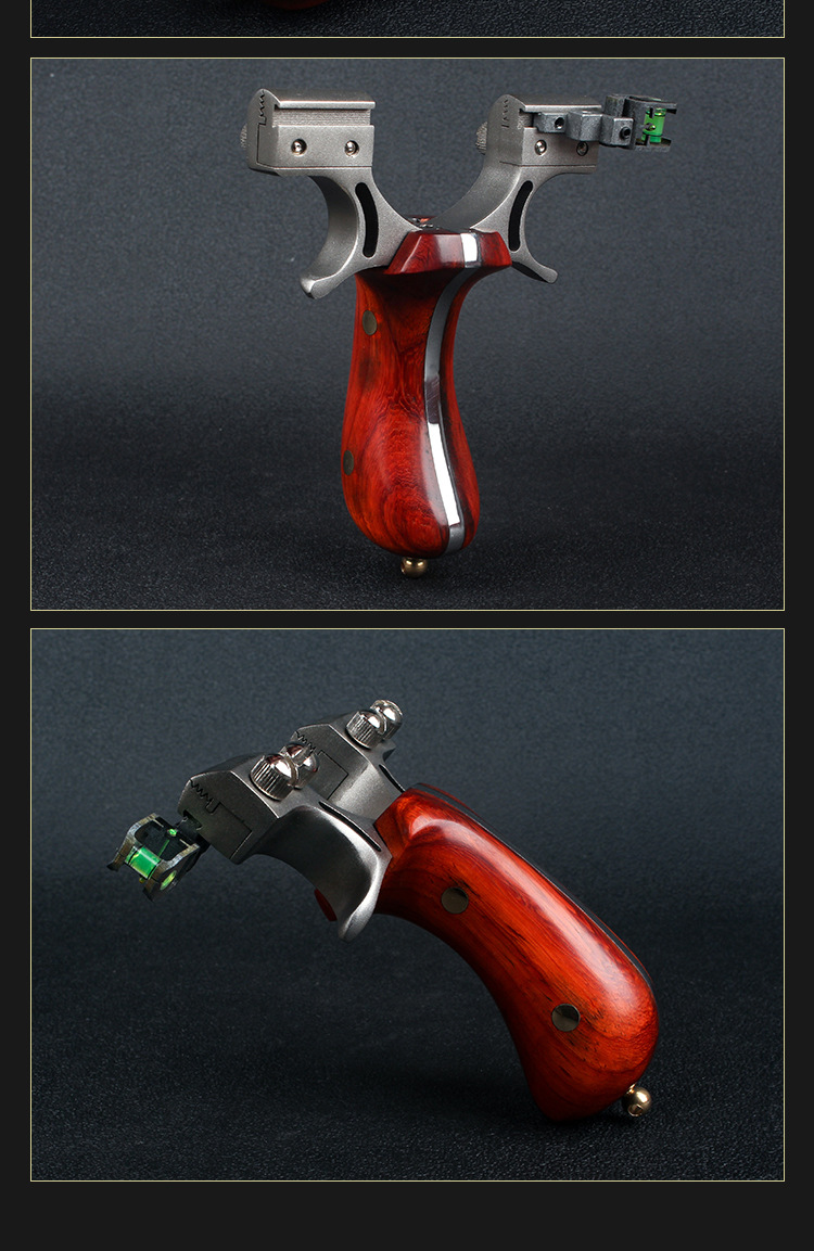 新款98k精准扁皮弹弓器快压弹工不锈钢实木成人专用竞技弾弓架子