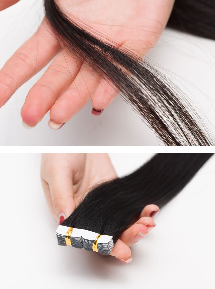 无痕接发片真发纳米无痕隐形贴片真发发片接发束直发片接发片