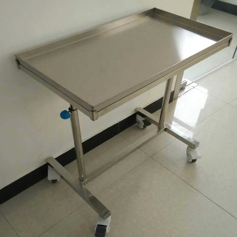 医院用不锈钢手术换药托盘车单臂双臂可升降手术室推车不锈钢托盘