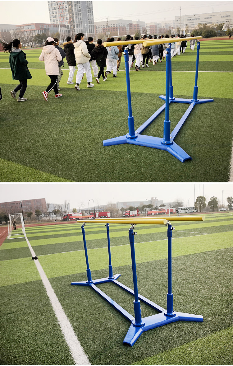 铸铁底座双杠户外学校运动健身器材室内比赛用移动式铸铁单双杠
