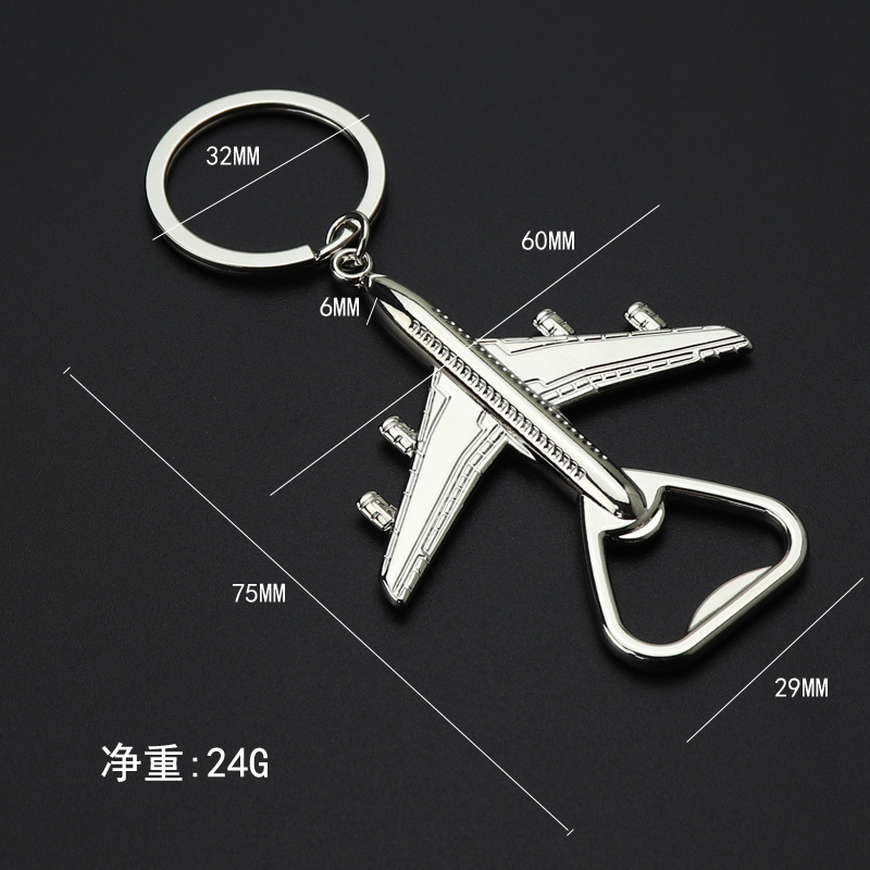 New Aircraft Beer Bottle Opener Key Ring Creative Metal Pendant Bar Screwdriver Aircraft Model Small Gift