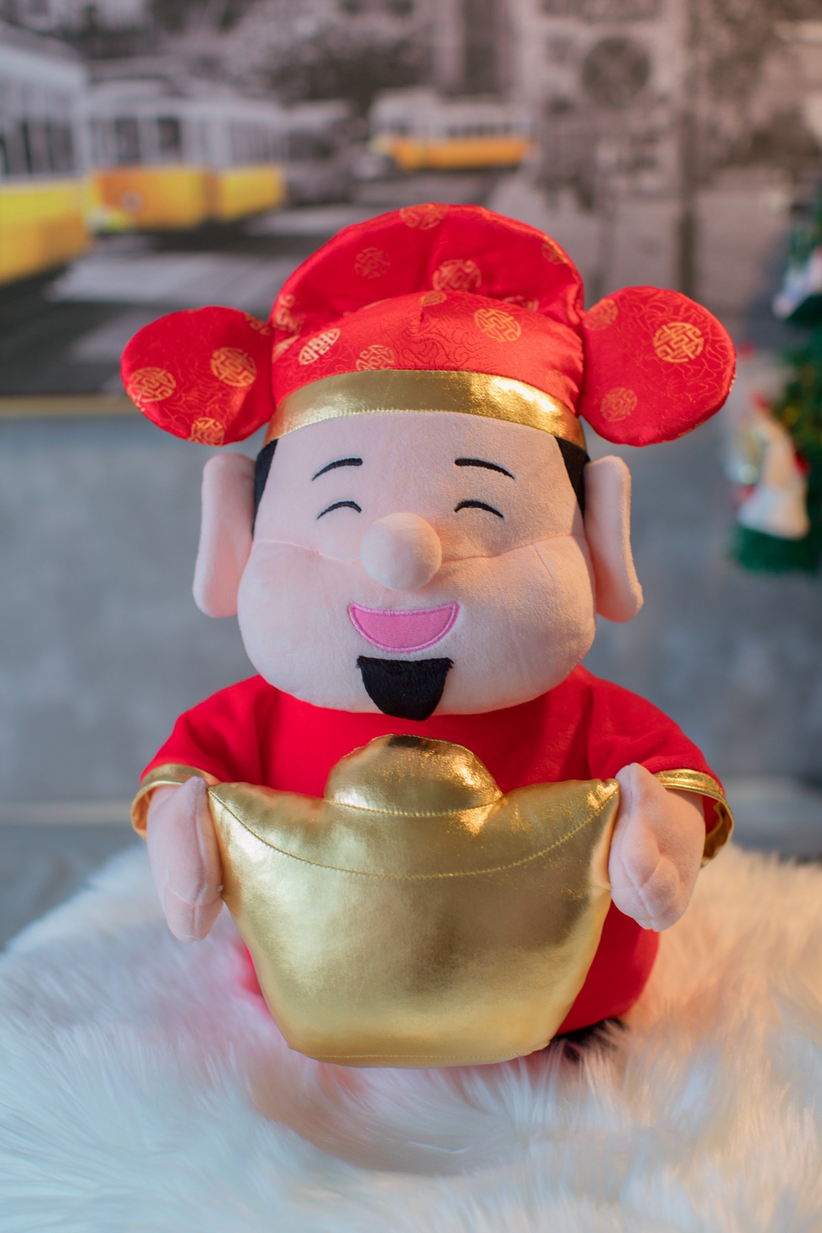 招财进宝财神爷2021吉祥物公仔毛绒玩具新年礼物玩偶