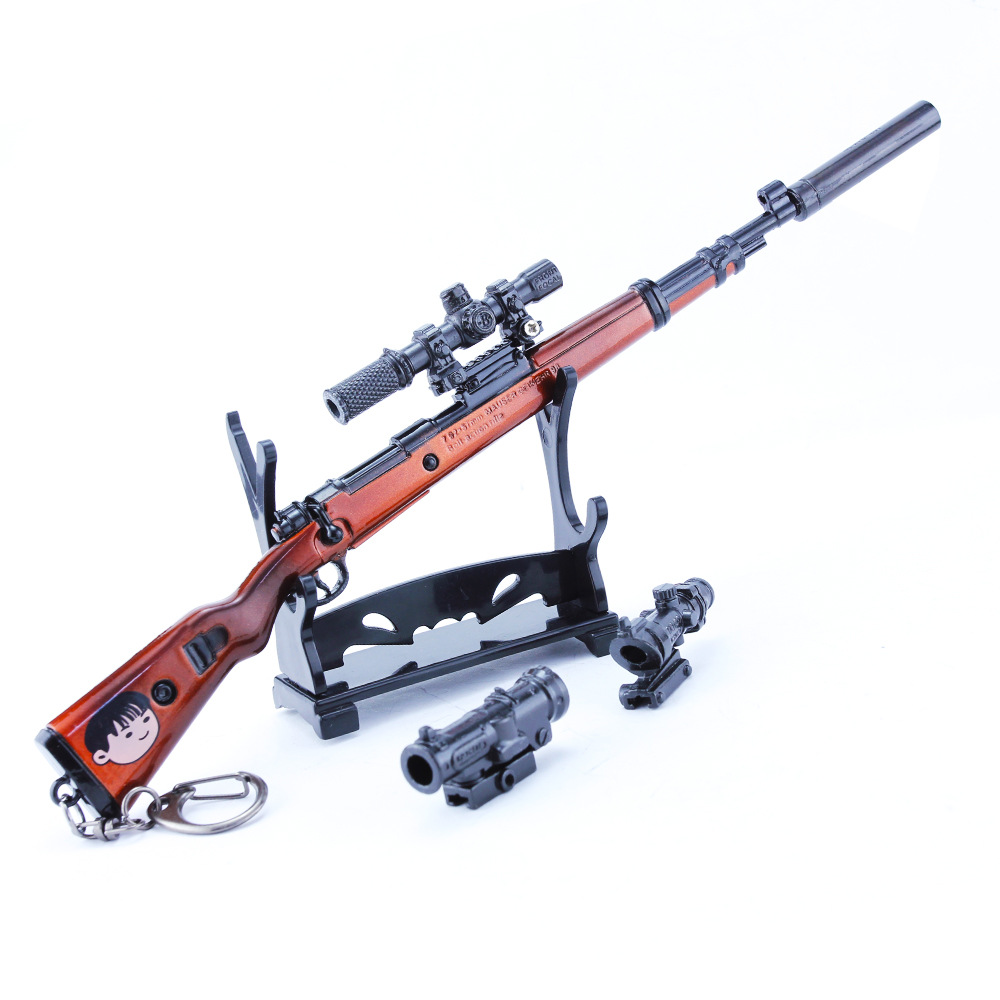 绝地大逃杀 98k-曼森狙击枪合金模型玩具 25cm中号珍藏版 带倍镜