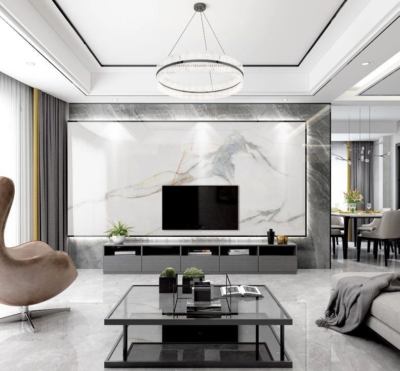 这电视背景墙,纯净质感,至简生活!