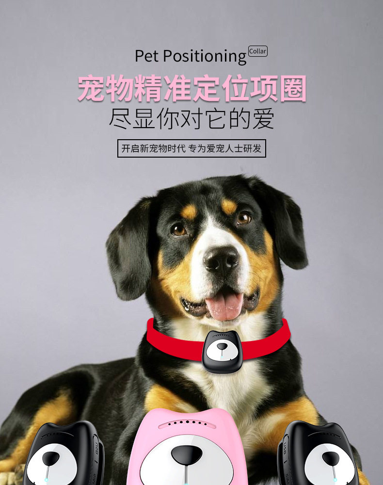 gps宠物定位器追踪器猫咪狗狗项圈防丢器夜间灯光寻宠跟踪器批发