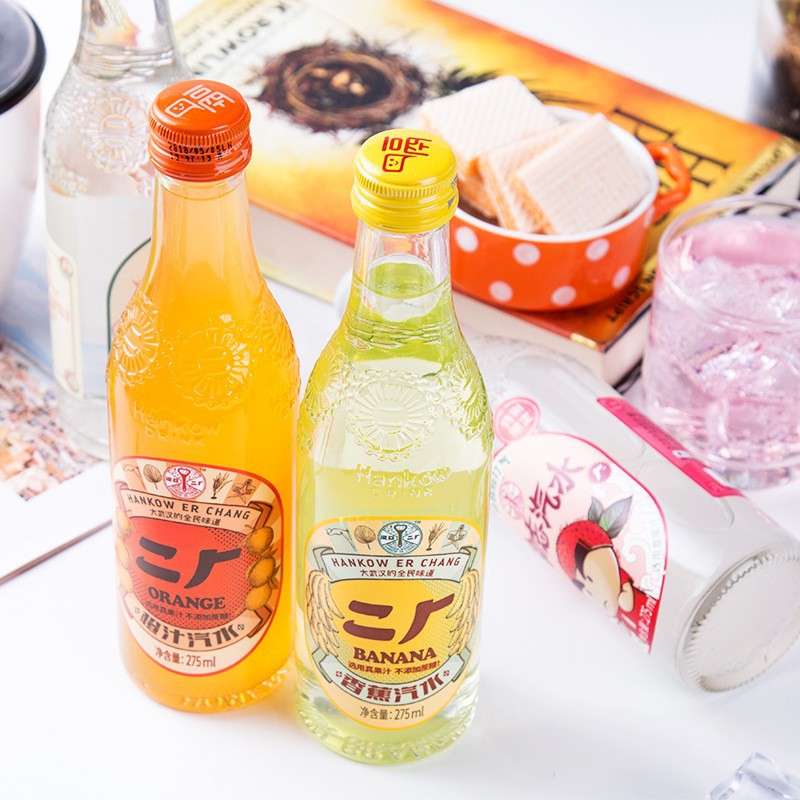 二厂汽水275ml*12瓶橙汁励志樱花