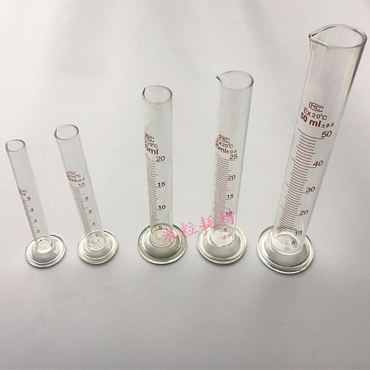 玻璃刻度量筒5ml 10ml 25ml 50ml 100ml250ml500ml 1000ml 2000ml