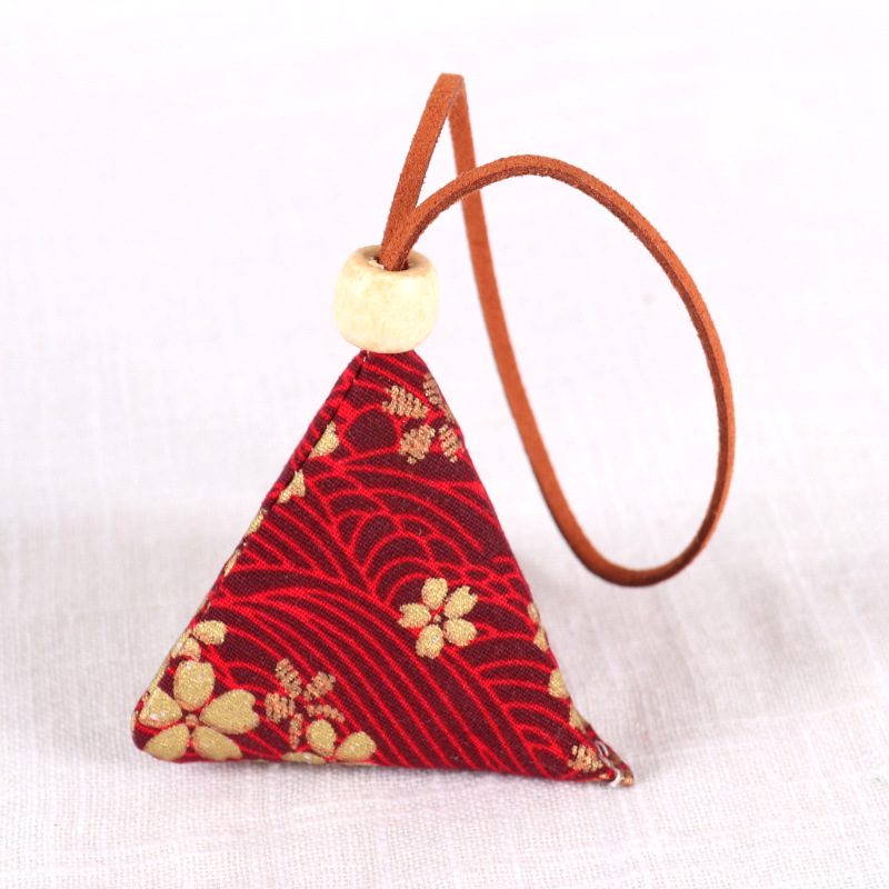 三角艾草小香袋香囊 自制手工缝制香包diy材料包粽形香包亲子diy