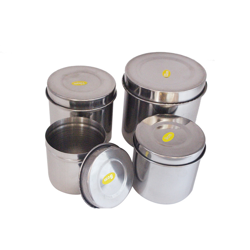 不锈钢油膏缸 供应酒精缸消毒圆形药膏罐304棉球缸药膏缸