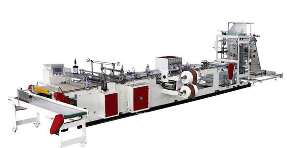 全自动手提袋插边烫把一体机 底封制袋机 塑料制袋机