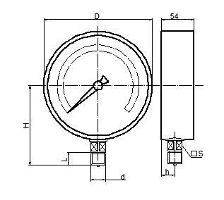 ye-100,150膜盒压力表 ye-150b不锈钢耐震膜盒压力表