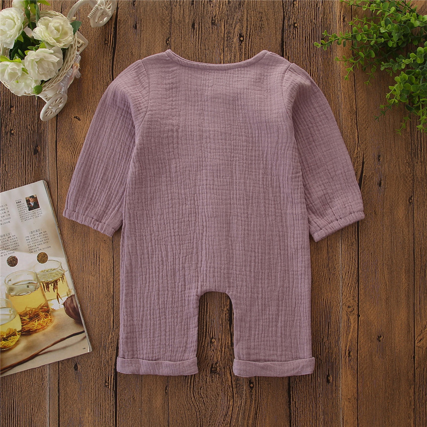 外贸童装儿童连体衣工厂直销四色长袖泡泡棉连体衣哈衣 一件代发