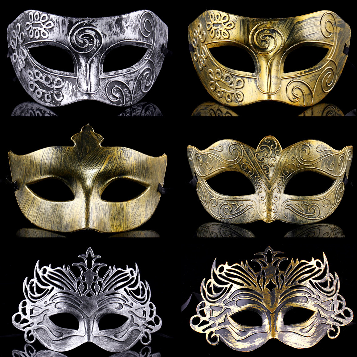 1复古防古面具 舞会面具男人的面具古罗马斗士皇冠面具复古面具