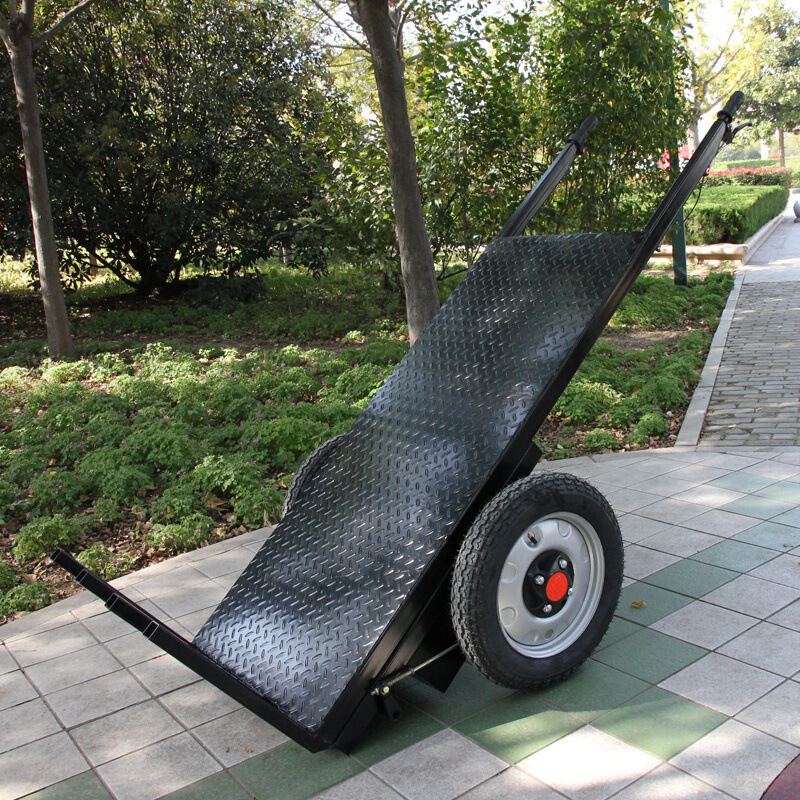 电动拉砖平板车厂家电动平板拉砖搬运车两轮电动平板拉砖车价格