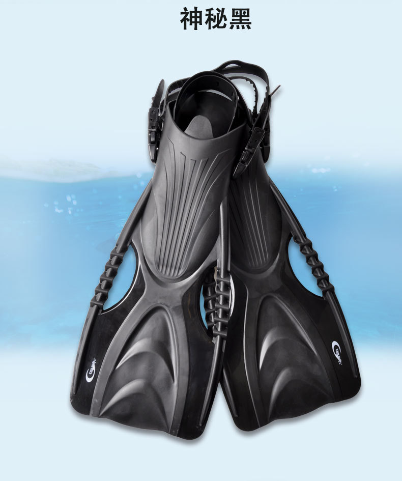 yonsub厂家直销潜水脚蹼 浮潜中长款套脚式蛙鞋 训练式浮蛙鞋现货