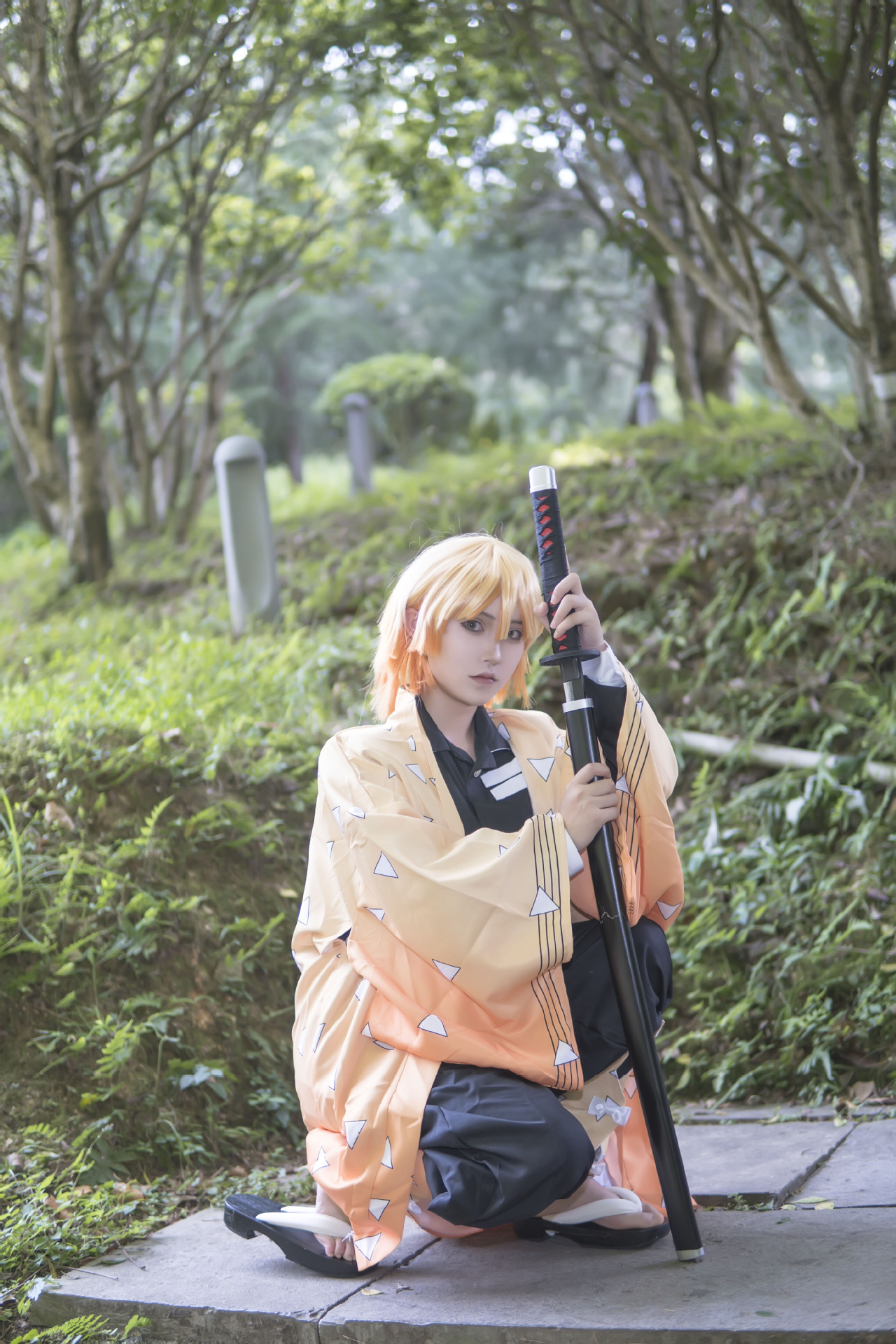 鬼灭之刃 灶门炭治郎我妻善逸富冈义勇cosplay服装羽织披风现货