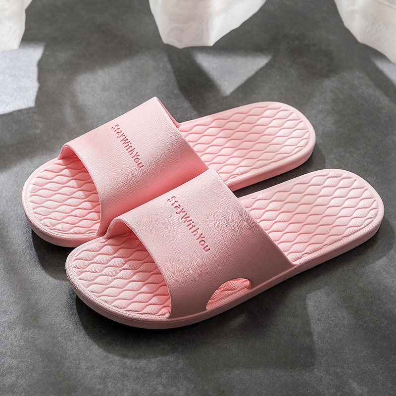 Home Slippers Women's Summer Indoor Non-Slip Men's Home Soft Bottom Bathroom Bath Home Outdoor Slippers Couple