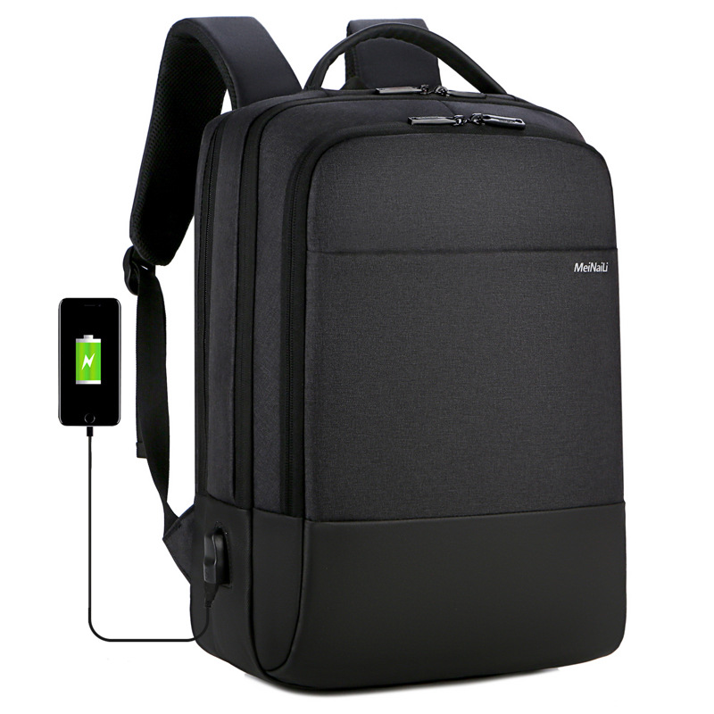 2023 New Simple Waterproof Multifunctional Men's Backpack Business Commute Travel 15.6-Inch Computer Backpack