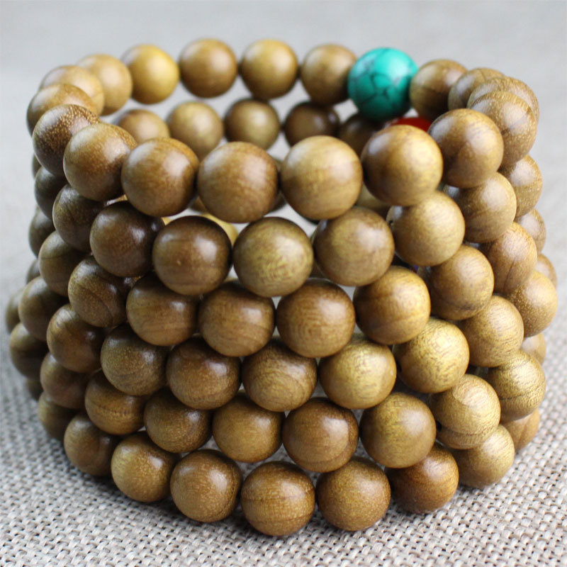 批发四川金丝楠木手链小叶桢楠佛珠1.0单圈男女情侣清香木质手串