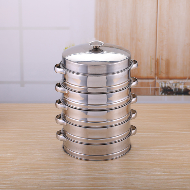 批发不锈钢小蒸笼双耳无耳加厚笼屉蒸包子馒头小笼包子蒸饺小蒸笼