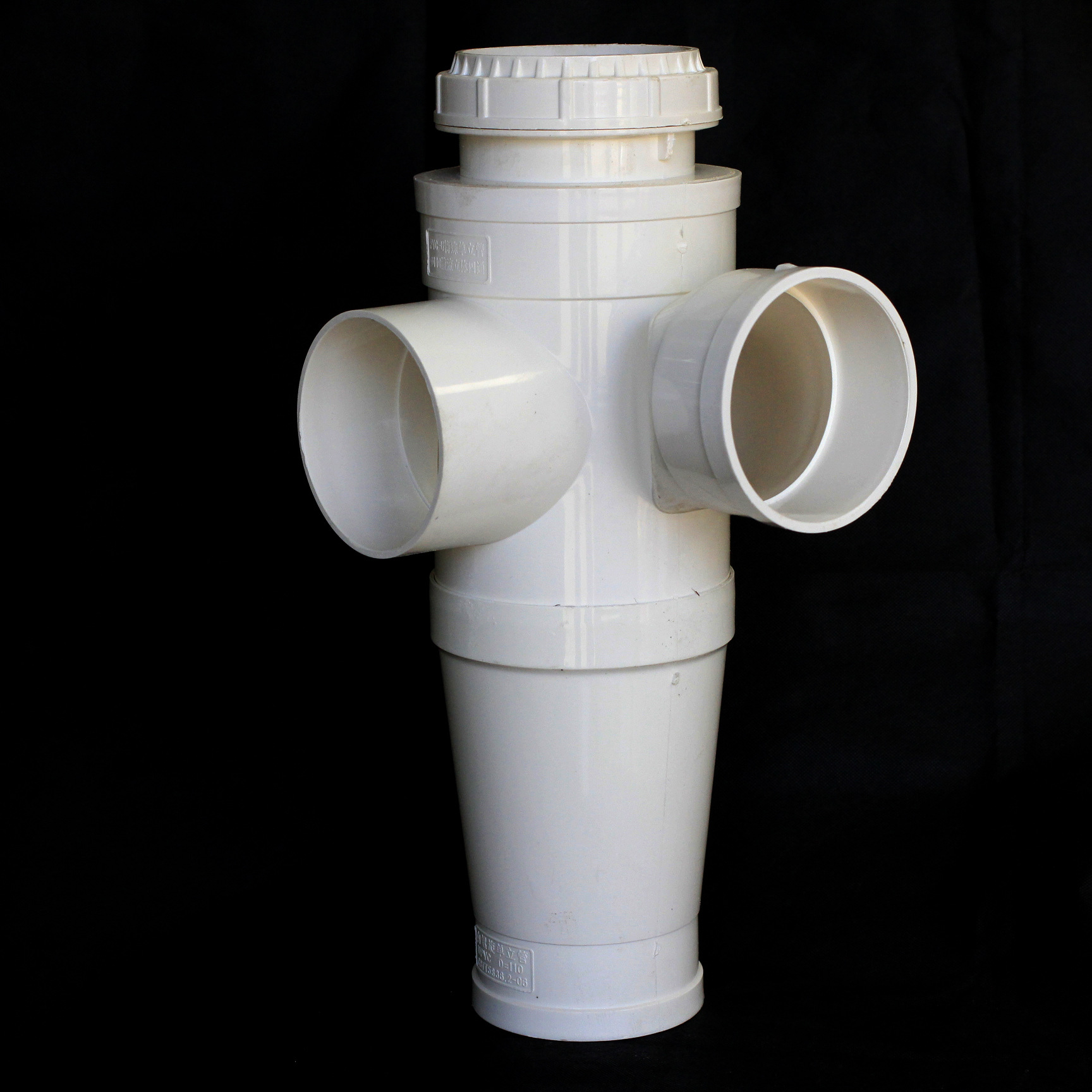 黑龙江哈尔滨厂家供应pvc特殊单立管同层旋流三通排水管件管材