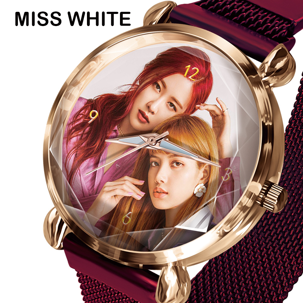 热销女团blackpink手表女生时尚潮流磁力扣手表石英腕表-阿里巴巴