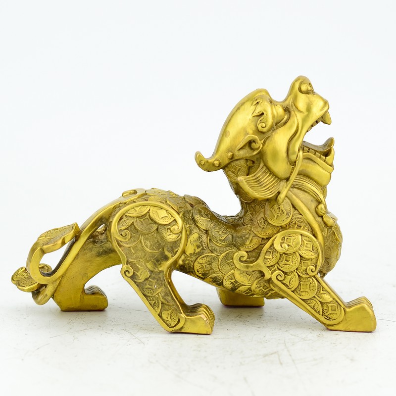 批发精工纯铜 貔貅摆件 金钱兽 开业礼品工艺品怪兽一对摆设