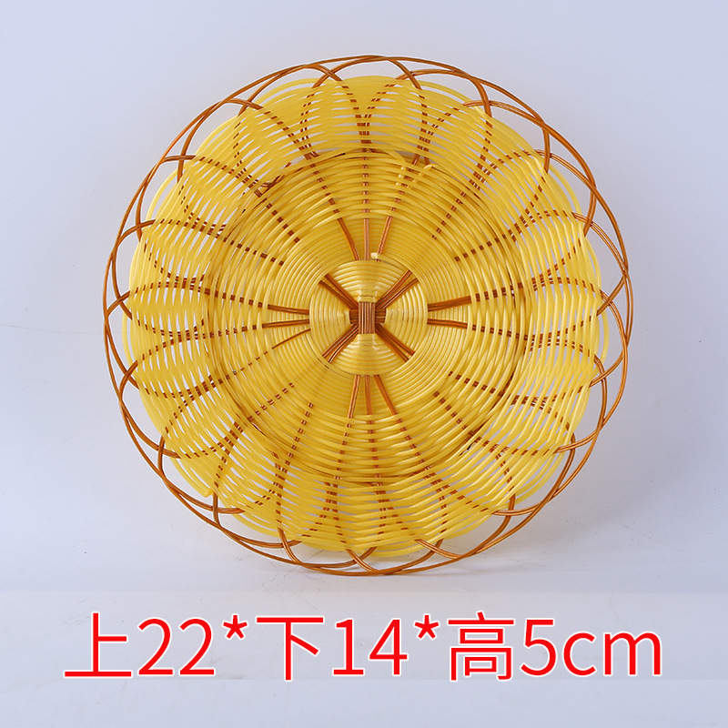 Factory Direct Supply Imitation Rattan Popcorn Basket Ktv Snack Dish Hot Pot Fruit and Vegetable Basket Snack Snack Basket Wholesale