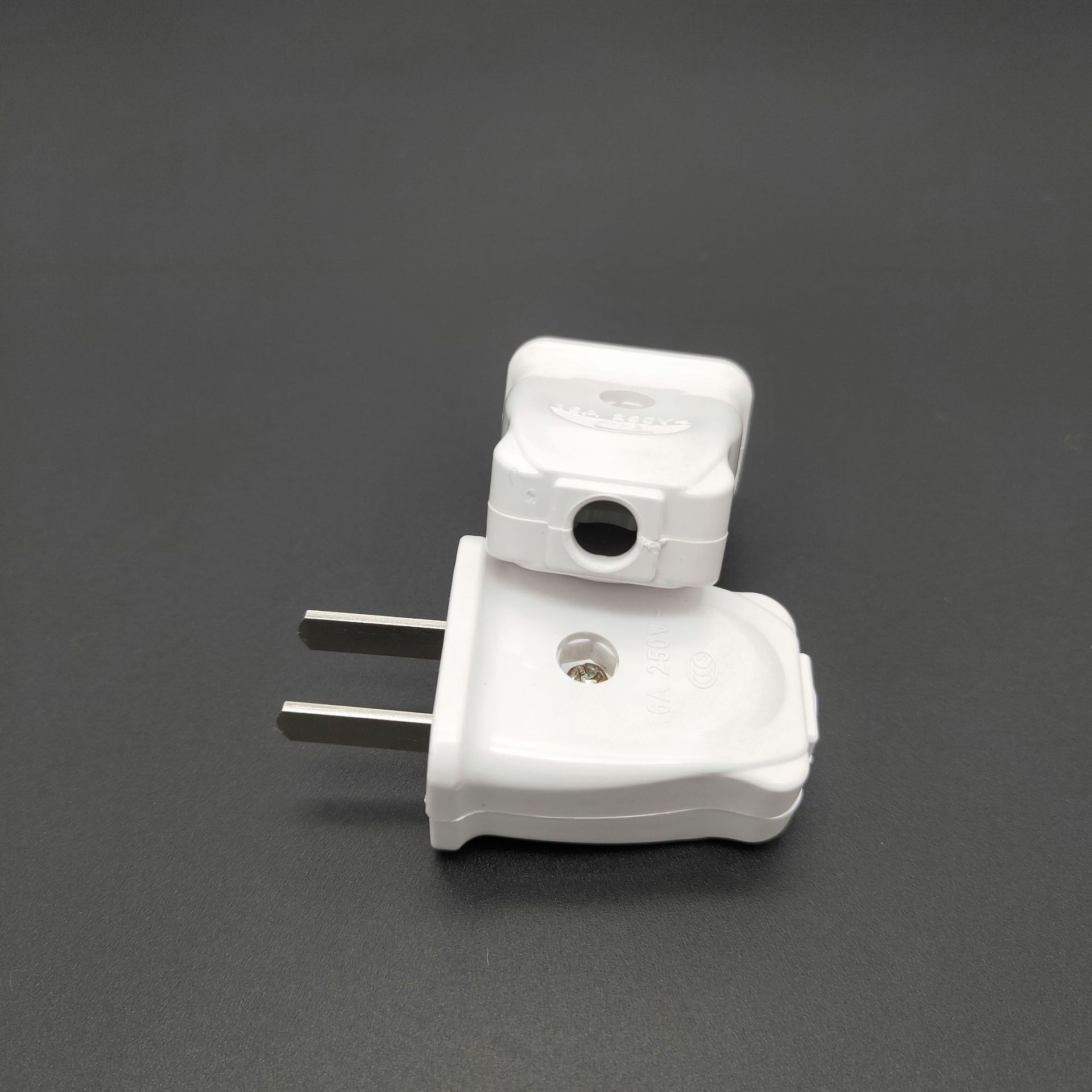 二极插头_供应批发 白色二插头纯固定两脚插头 电源接线两插头二极 - 