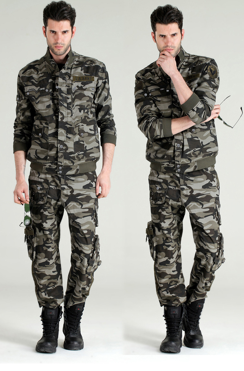 户外迷彩服套装男耐磨作训军装制服男士野战工作服特种兵衣服春秋