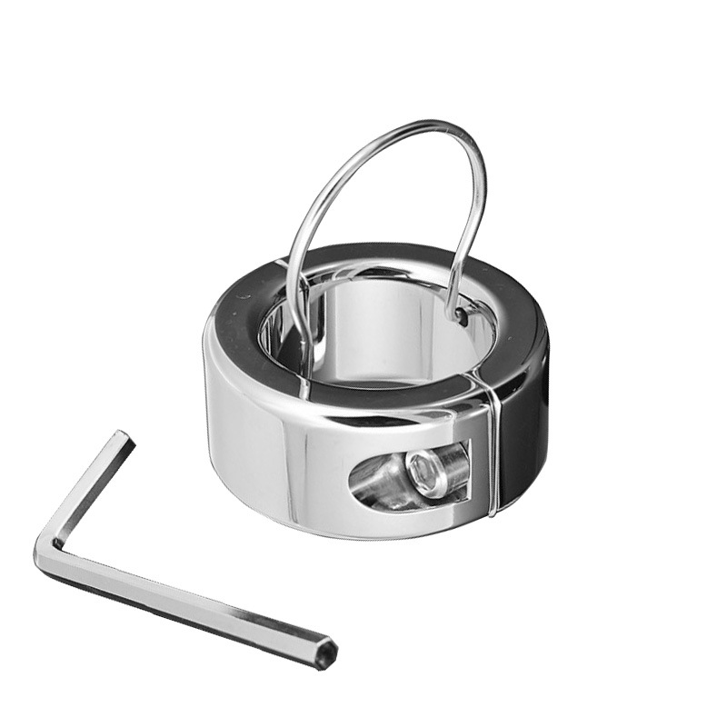 0成交0套sm男用重型不锈钢阴囊束缚器睾丸负重环阳具阴茎吊坠刺激性