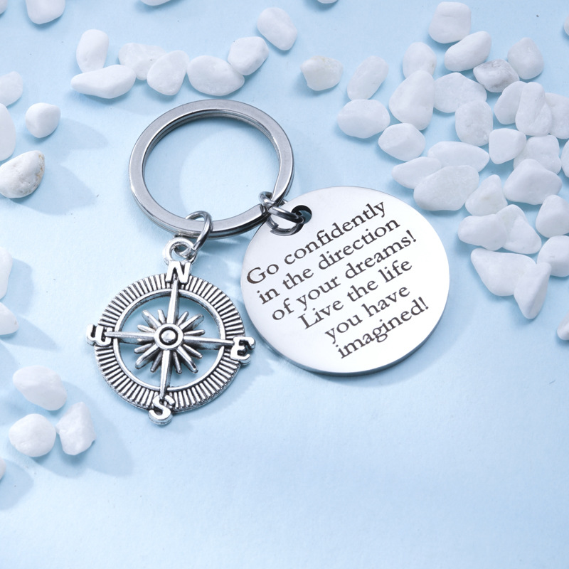 船锚指南针钥匙扣