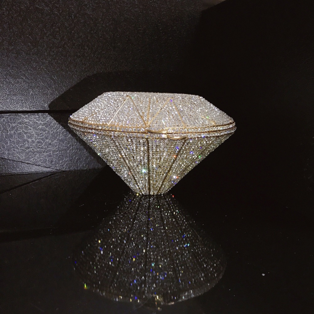 bl130立体钻石造型镶钻晚宴包满钻水晶包外贸女士手拿包宴会女包