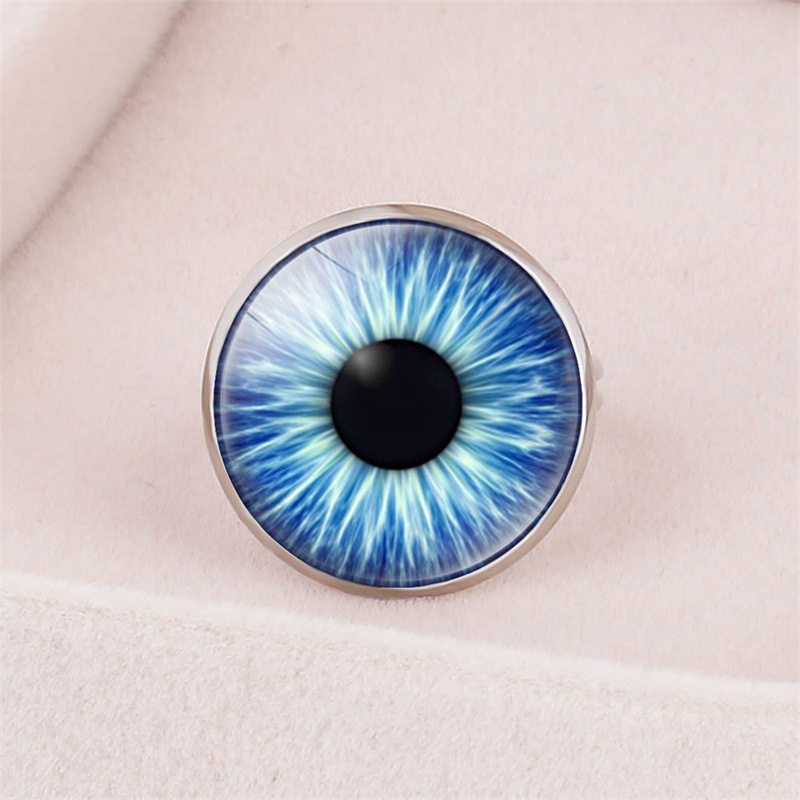 跨境新品配饰 恶魔之眼宝石开口戒指 幸运护身符 生日礼物 可调节