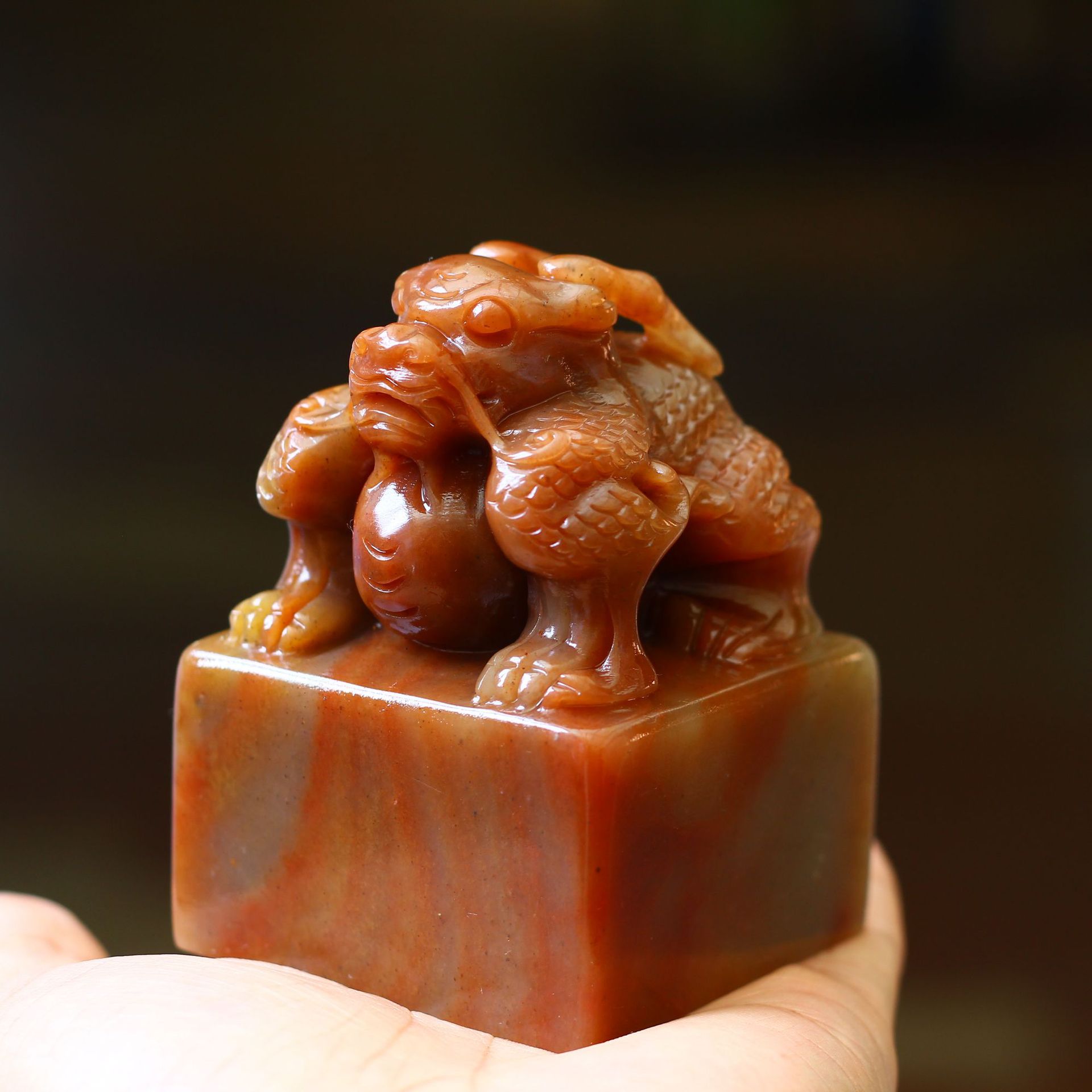 精品浙江红石料厂家直销寿山石印章收藏石料工艺品印石摆件批发