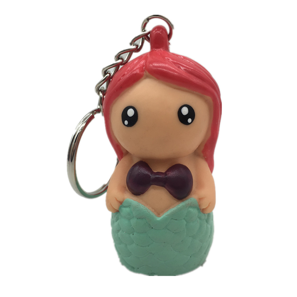 新款热销发泄拉屎美人鱼钥匙扣精致整蛊挂件摆件 搪胶装饰玩具