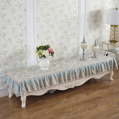 欧式电视柜罩台布盖巾电视柜桌布垫台布艺电视机柜防尘罩套鞋柜罩