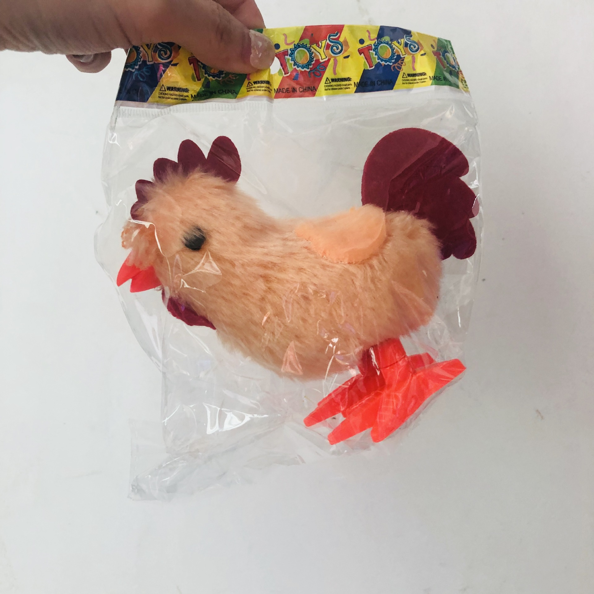 儿童男孩女孩宝宝上链发条毛绒小公鸡可爱玩具创业地摊货源