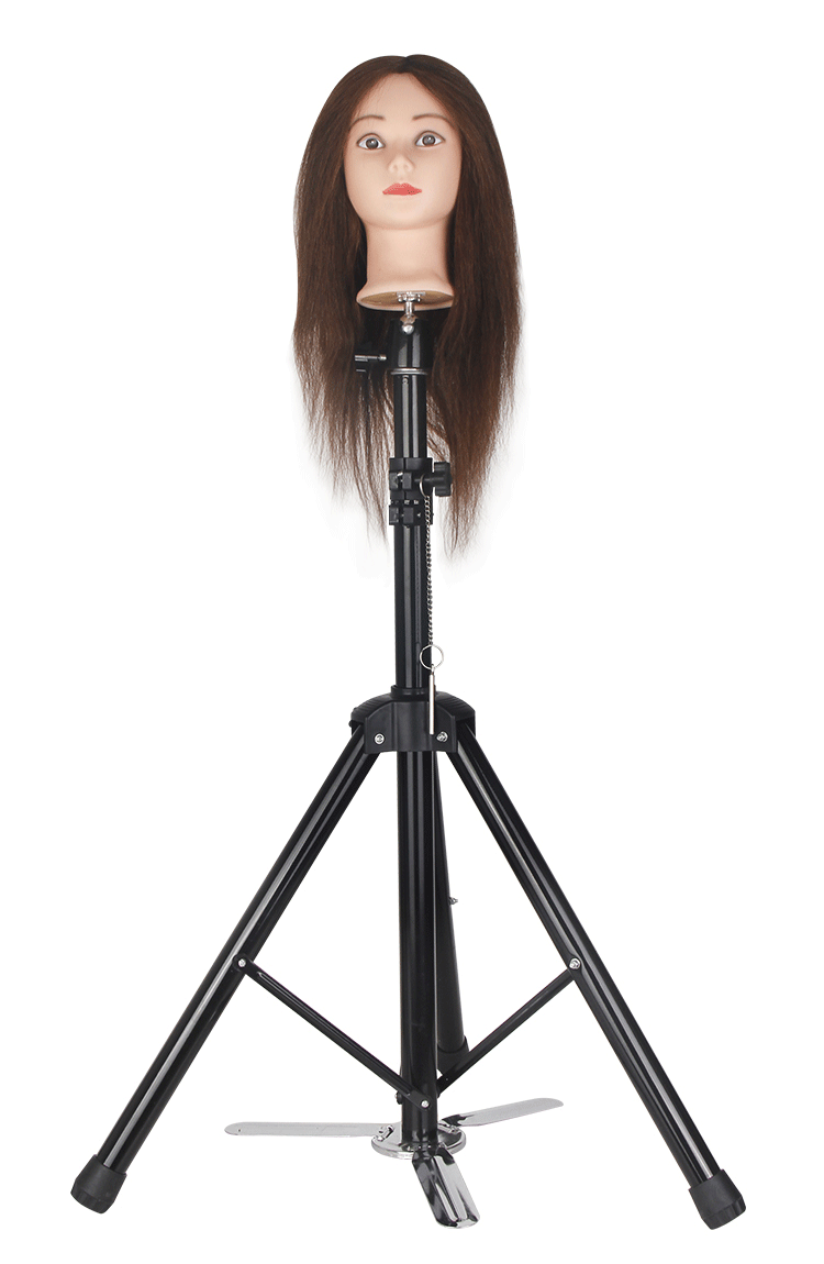发廊假发头模练习支架剪发卷杠模头三角架大铁底板脚踏支架人头架