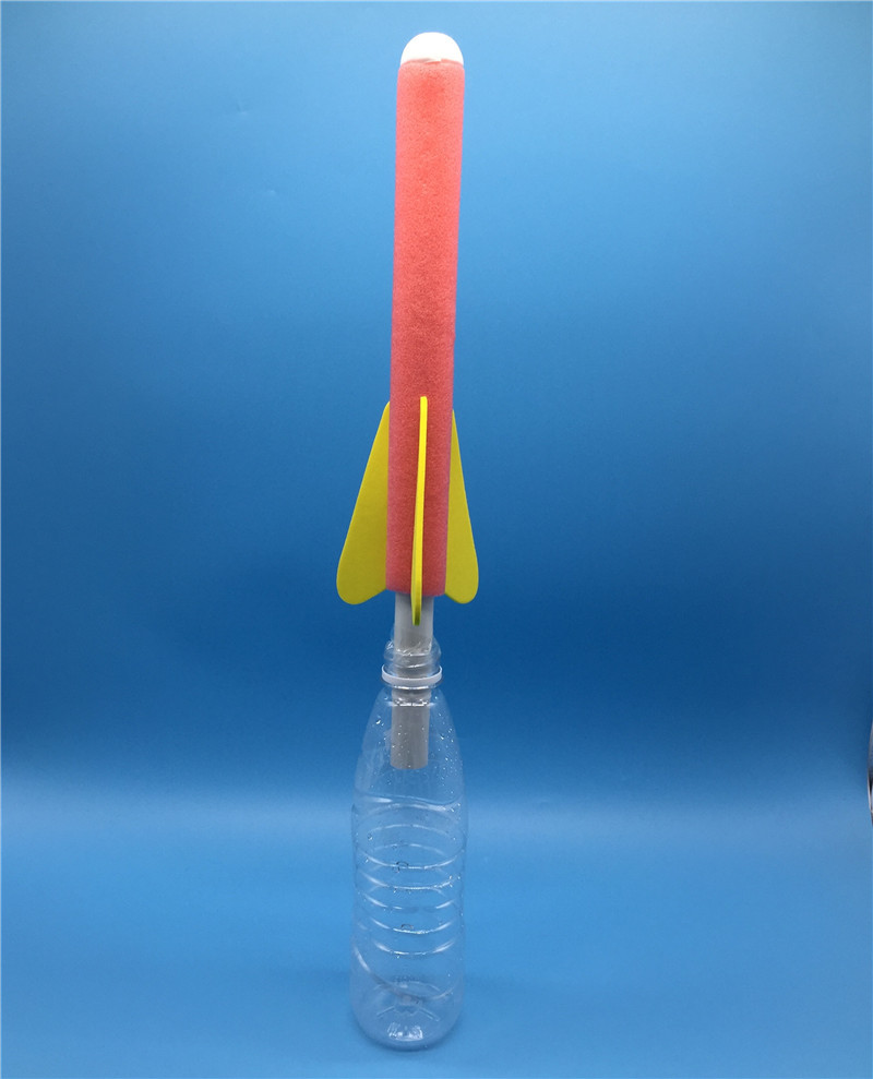 diy科技小制作自制空气压火箭 科学实验空气炮原理模型材料