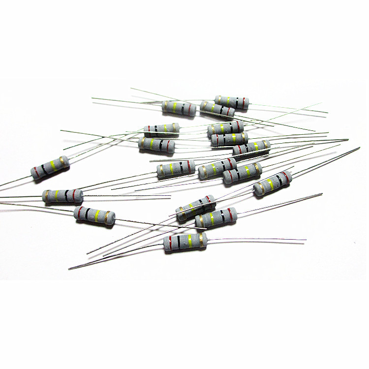 200k1w碳膜电阻5200ke200kr200k欧插件红黑黄金