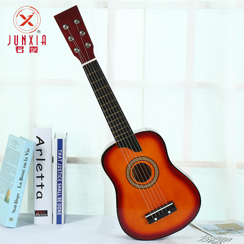 SOURCE Factory Wholesale 25-Inch Children's Wooden Guitar Children's Toys Entry Performance Small Guitar Amazon Hot Sale